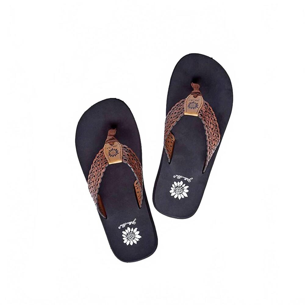 NEW YELLOWBOX women's wally flip flop in tan